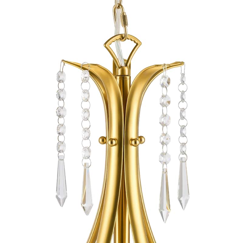 3-Light Dimmable Geometric Teardrop Pendant Chandelier