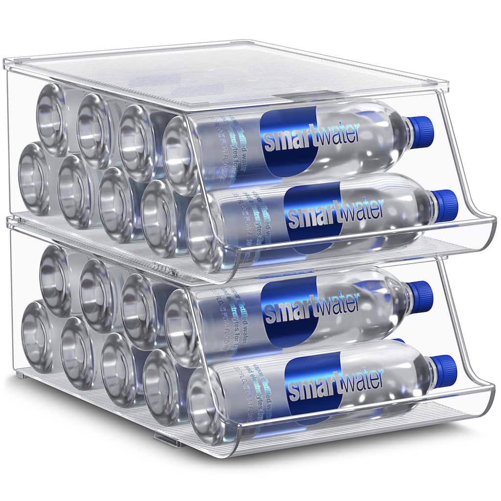 Sorbus Stackable Water Bottle Organizer and Drink Dispenser - 13.75"L x 9.5"W x 5.9"H