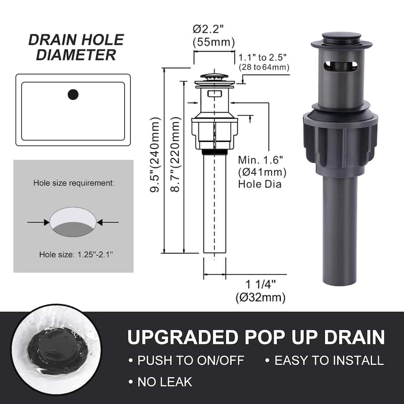 WOWOW 8 in. Widespread Double Handle Bathroom Faucet