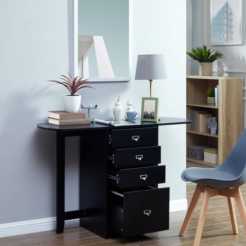 SEI Furniture London White Fold-out Organizer and Craft Desk