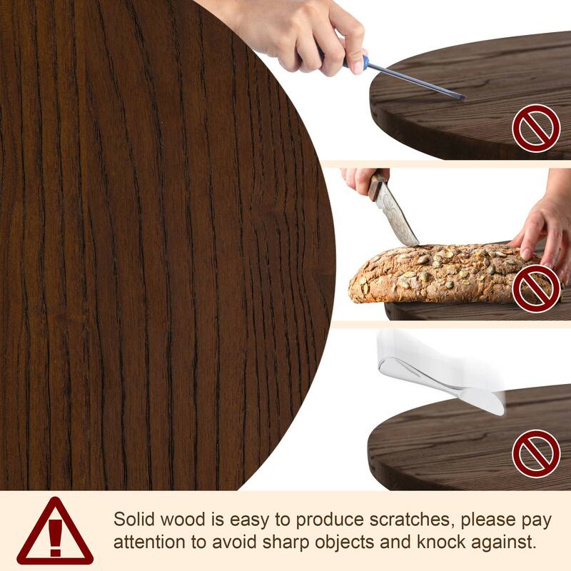 Glitzhome Industrial Rustic High Bar Stools with Wood Seat