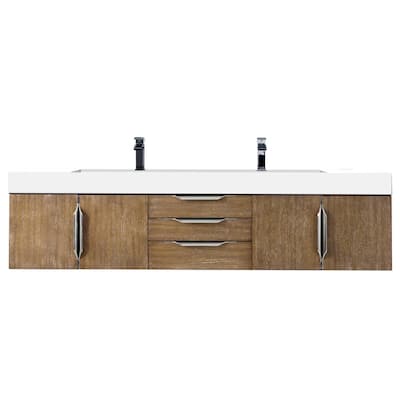 James Martin Vanities 983-V72D-W-N-GW Columbia 72" Wall Mounted Double