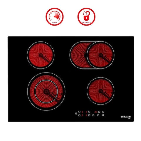 Gasland Chef 30"Built-in Radiant Electric Cooktop with 4 Burners, Electric Ceramic Cooktop In Black, 240V