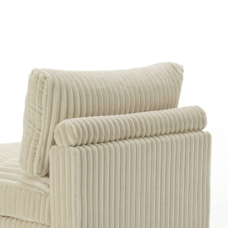 Cotton Flannel corner Sofa Armless Modular Sectional Sofa Seamless Combination