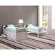 preview thumbnail 1 of 0, White Twin Over Twin Bunk Bed with Trundle and 3 Drawers White