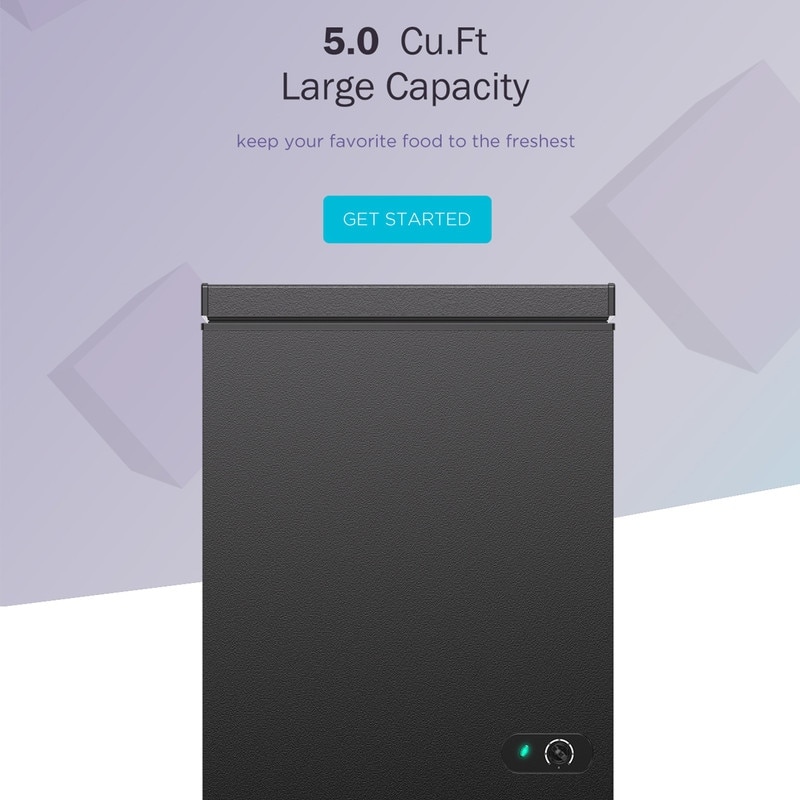 Elexnux Chest Freezer Free-Standing Top Door Freezer with Temperature Adjustment