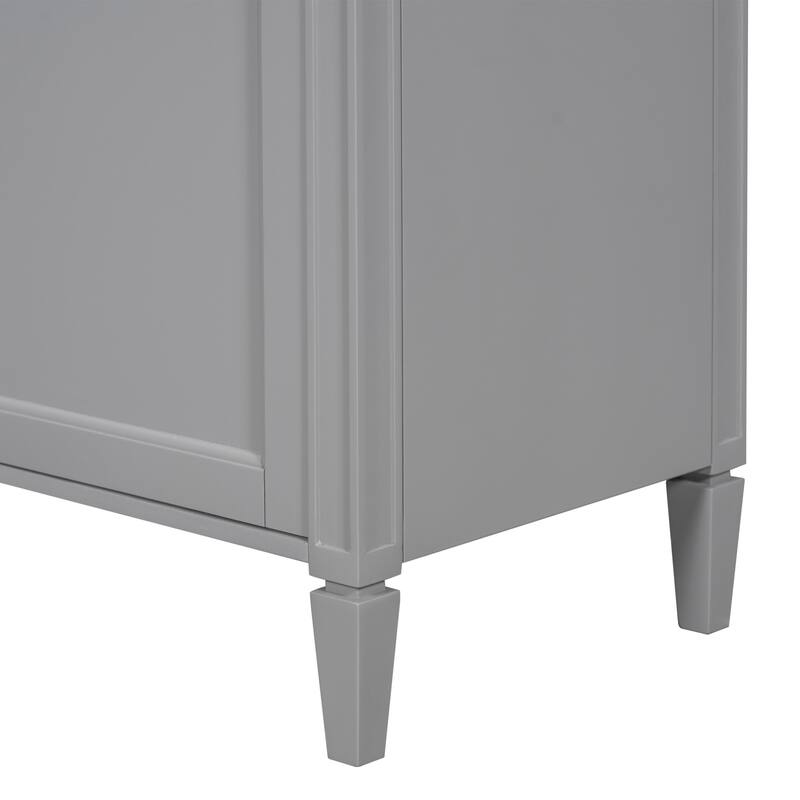 Roomfitters 30" Vanity with Sink, Modern Bathroom Cabinet with 2 Drawers and Tip-out Storage, Sleek Freestanding Design