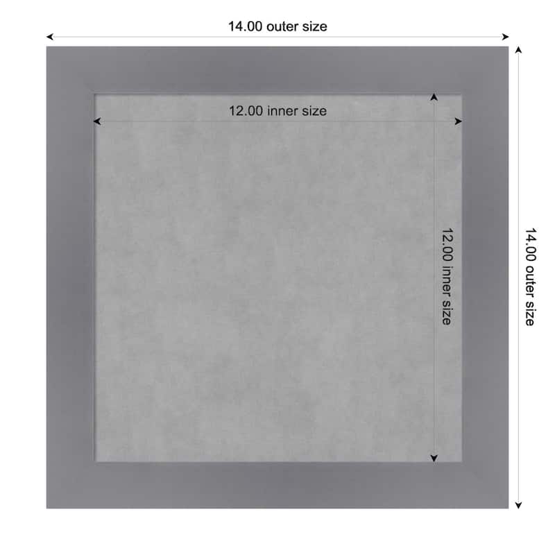 Amanti Art Edwin Grey Framed Magnetic Board - Board Size 12x12