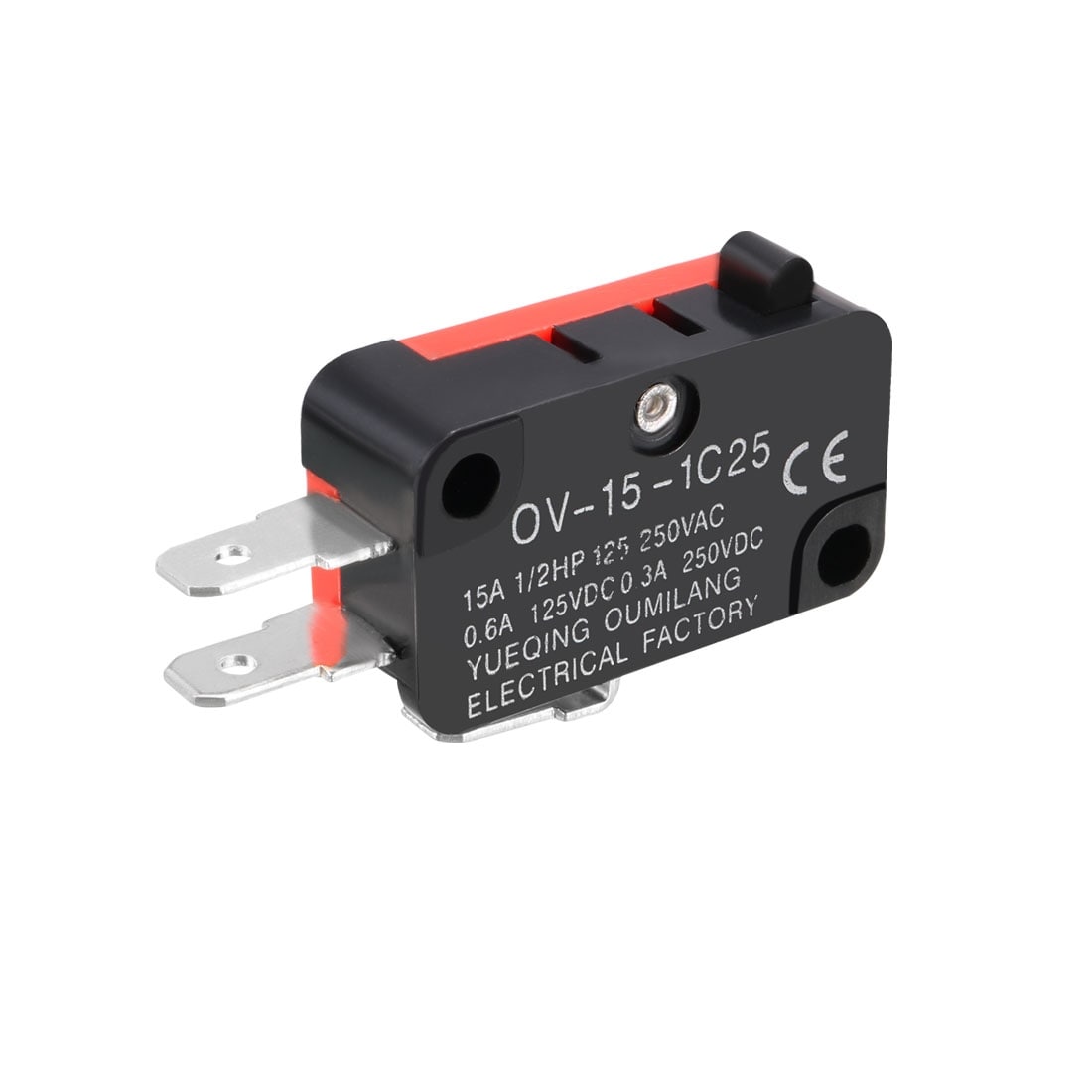 10Pcs OV-15-1C25 15A 125//250V AC 3 borne bouton pression Micro interrupteur
