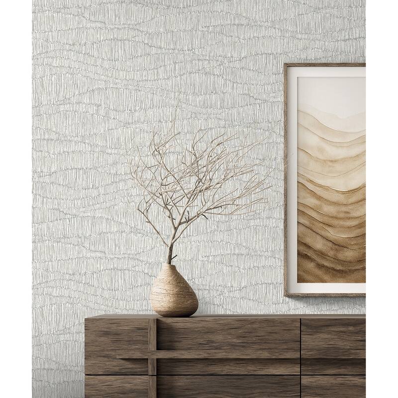 Seabrook Designs Tatiana Waves Non-Woven Unpasted Wallpaper