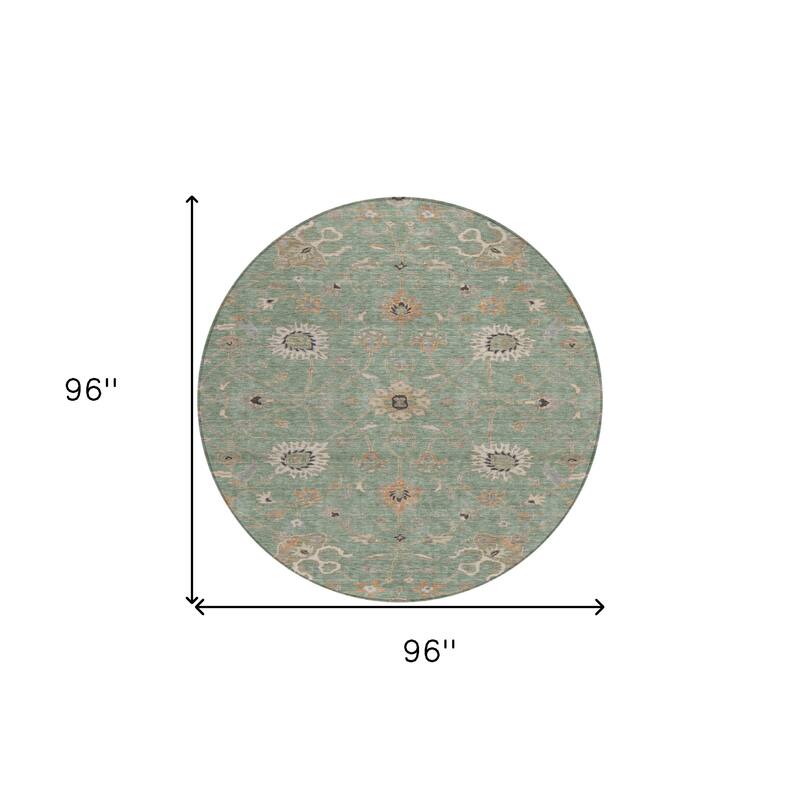 HomeRoots Floral Traditional Rectangle Outdoor Rug