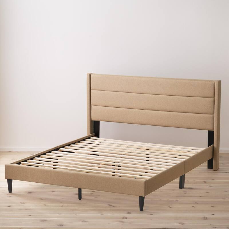Brookside Amelia Upholstered Bed with Horizontal Channels
