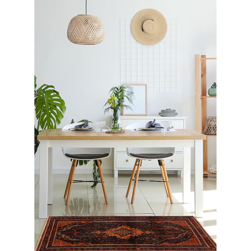 ECARPETGALLERY Hand-knotted Teimani Black Wool Rug - 3'8 x 6'0