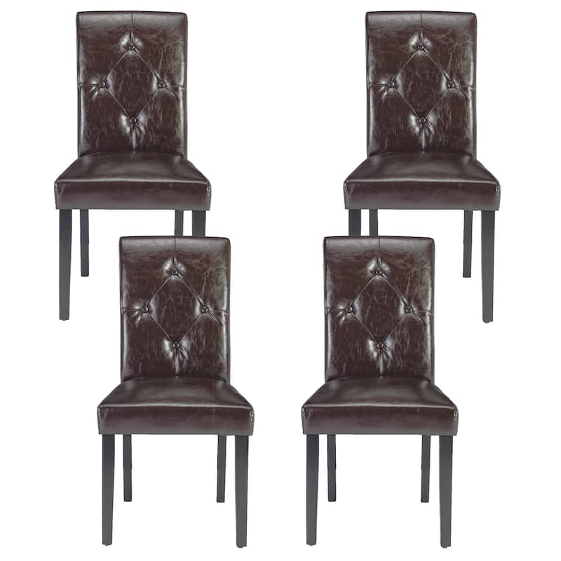 Upholstered Dining Chairs Set of 2/4/6 Modern Dining Chairs with Solid Wood Legs and High Back Dining Room Chairs
