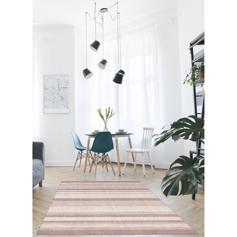 ECARPETGALLERY Hand Loomed Elysian Grey Rug - 5'7 x 7'10