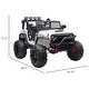 preview thumbnail 3 of 5, Kids Ride On Car, 12V Electric Truck with Wide Seat, Remote Control, Music - White