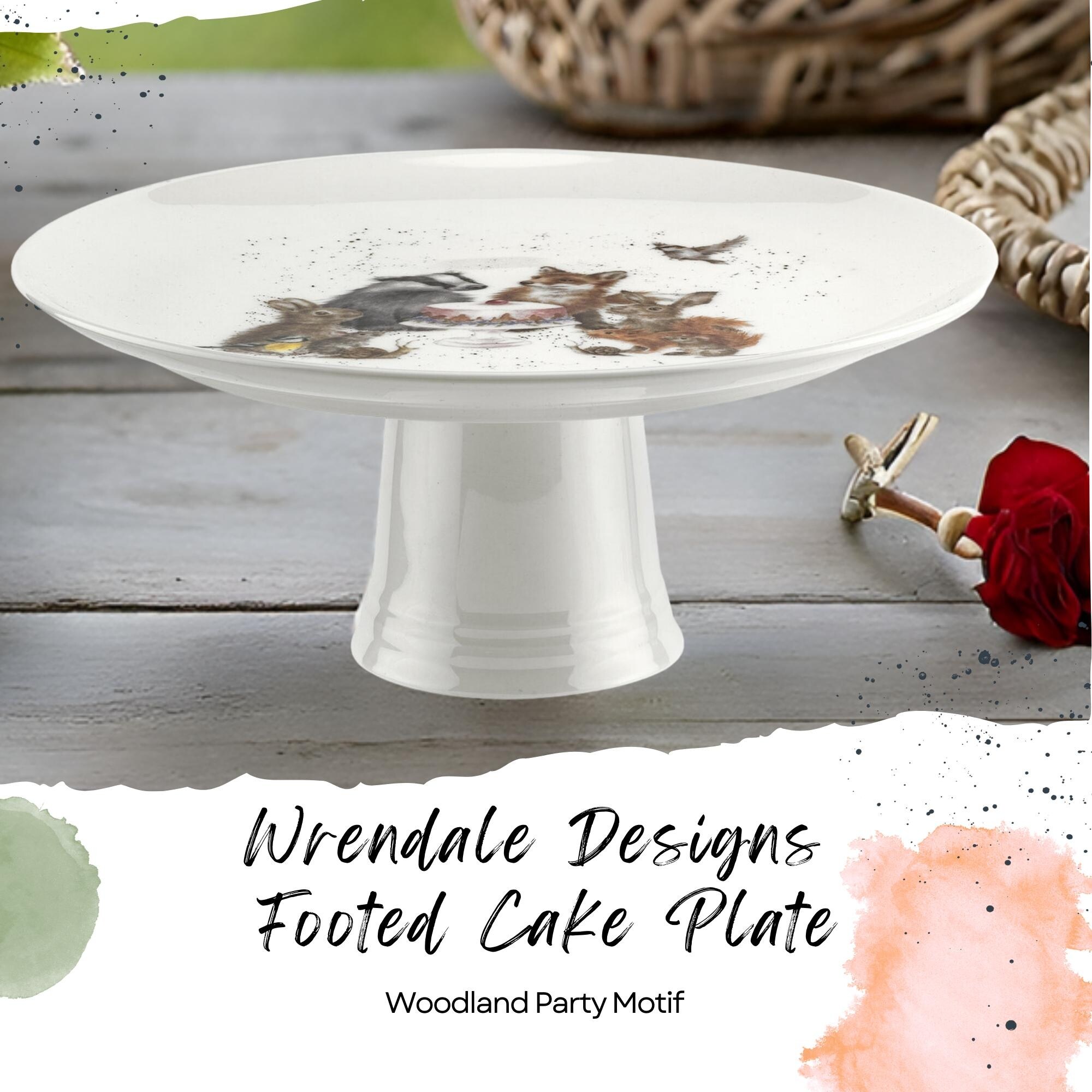 Royal Worcester Wrendale Designs Woodland Party Footed Cake Plate