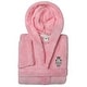 preview thumbnail 16 of 17, Sweet Kids 100% Polyester SUPER PLUSH Double Brushed Hooded Bathrobe - ROBOT Pink - L