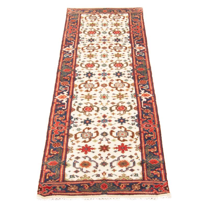 ECARPETGALLERY Hand-knotted Serapi Heritage Cream Wool Rug - 2'7 x 7'11