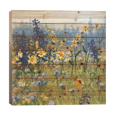 Joyful In July III Print On Wood by Shirley Novak - Multi-Color