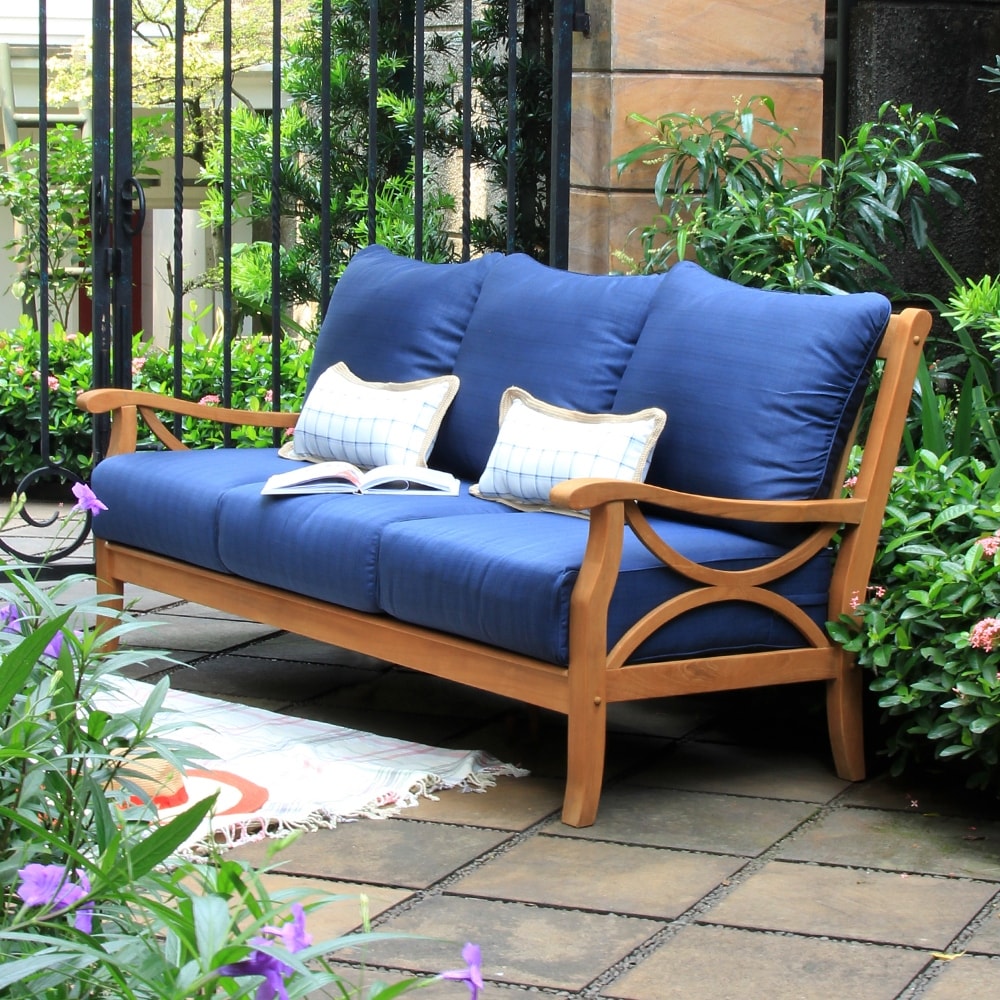 Cambridge Casual Lowell Teak Patio Sofa Bed Bath Beyond 28080463