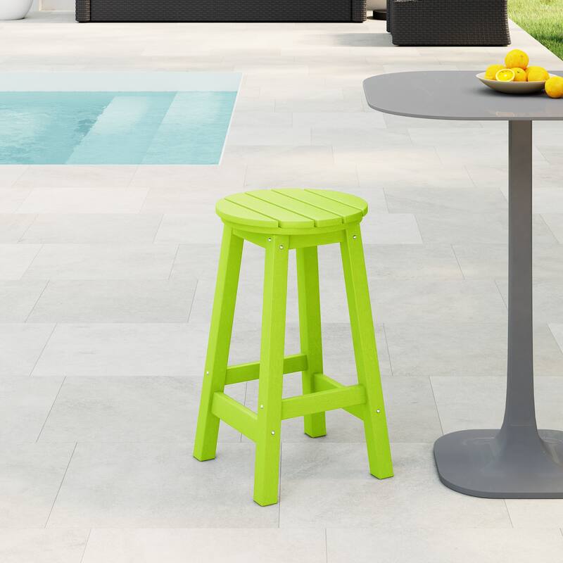 Laguna Hdpe All Weather Outdoor Patio 24" Round Counter Stool
