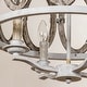 preview thumbnail 10 of 10, Farmhouse Distressed White 4-Light Wooden Drum Chandelier