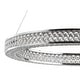 preview thumbnail 8 of 10, Bradley 24.7" Round Integrated LED Crystal/Metal Pendant, Chrome/Clear by JONATHAN Y