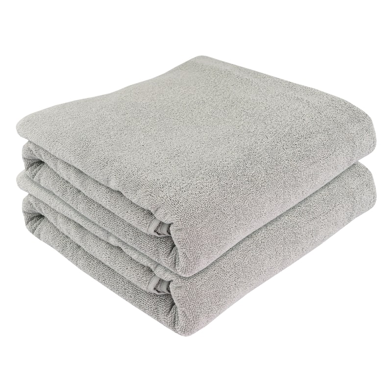 Large Bath Towel - Ultra-Absorbent Natural Cotton Bath Sheet Towel for Bathroom - 40 x 80 Inches Thick Luxury Bath Towel - Eponj Gray - Pack of 2
