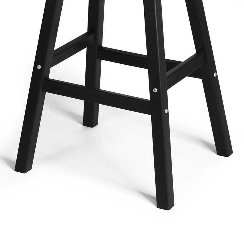 Laguna Hdpe All Weather Outdoor Patio 29" Saddle Seat Bar Stool (Set Of 3)