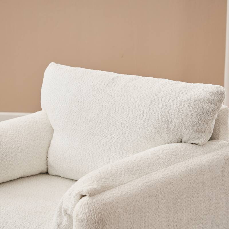 Comfortable Plush Chenille Armchair for Various Rooms with Durable Construction