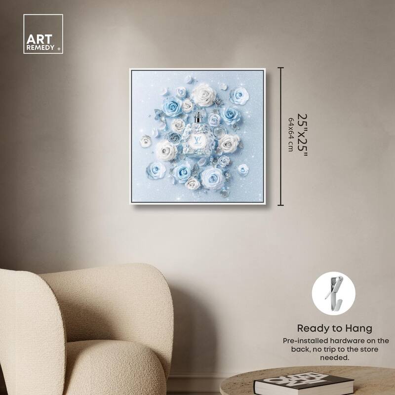 Sparkling Floral Perfume Canvas by Art Remedy