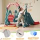 preview thumbnail 21 of 25, Toddler Slide and Swing Set 3 in 1, Kids Playground Climber Swing Playset with Basketball Hoops Freestanding