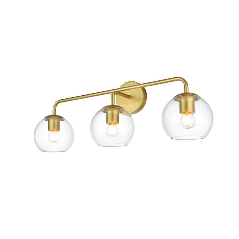 Genis 1 Light Black and Clear Bath Sconce