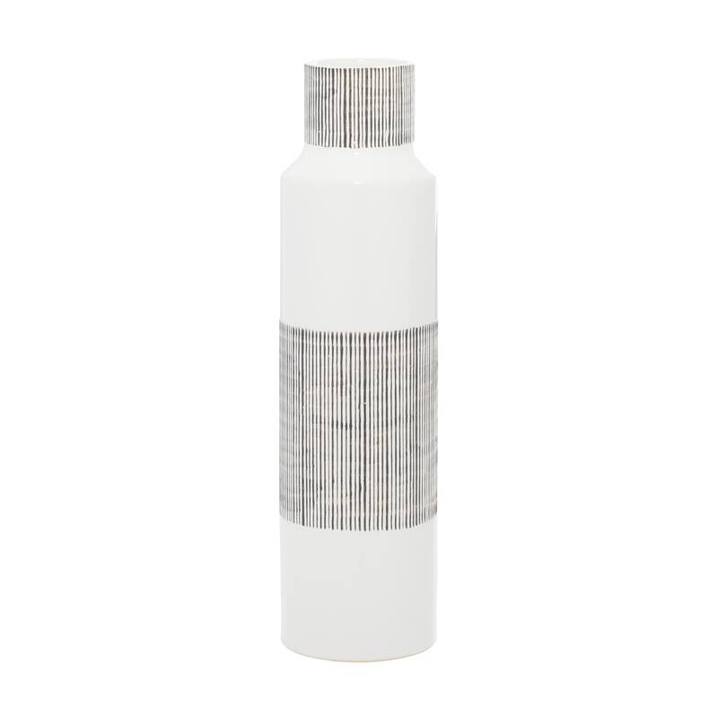 CosmoLiving by Cosmopolitan White Ceramic Modern Vase