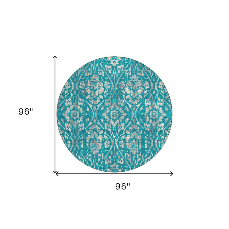 HomeRoots Floral Transitional Rectangle Outdoor Rug