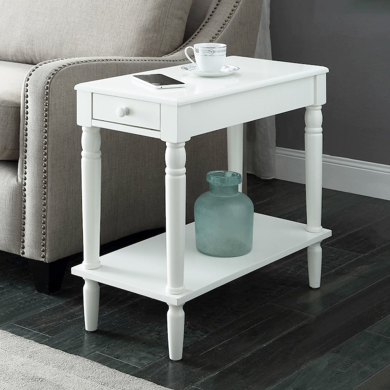 Convenience Concepts French Country No Tools Chairside End Table with Shelf