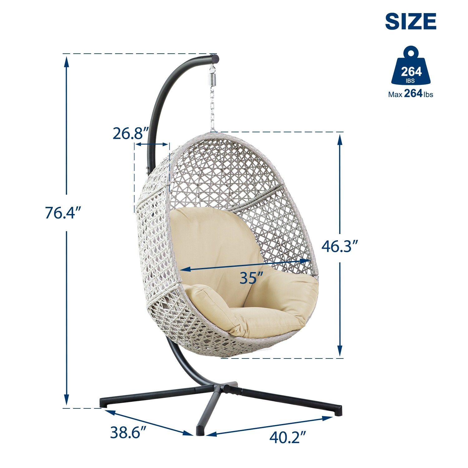 Large hanging deals egg chairs
