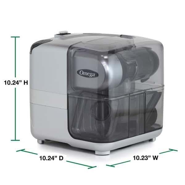 dimension image slide 1 of 2, Omega Cold Press 365 Masticating Slow Juicer and Nutrition System with On-Board Storage