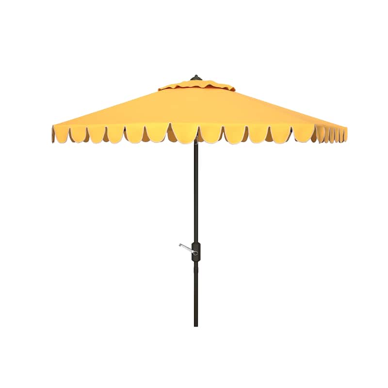 SAFAVIEH Outdoor Gracelyn 11Ft Round Crank Umbrella