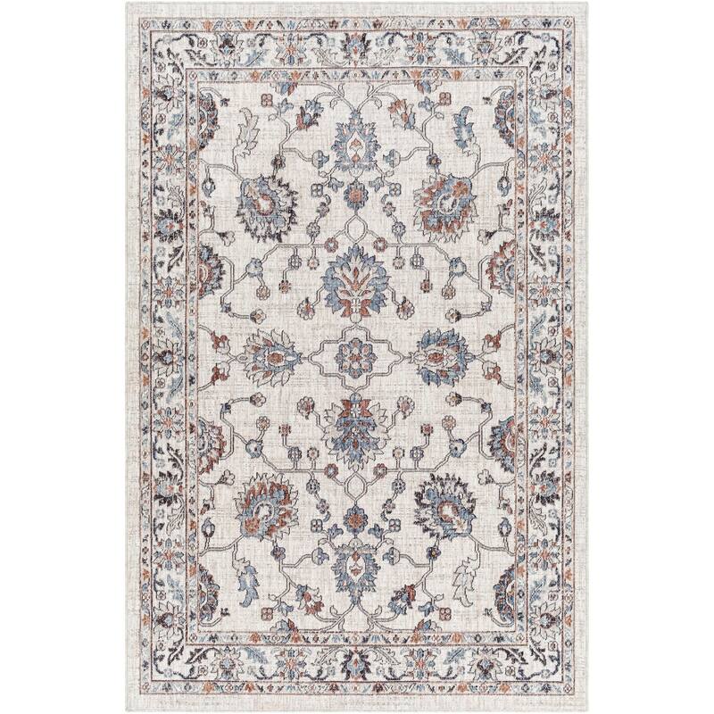 Livabliss Juliet Classic Floral Recycled Outdoor Safe Area Rug