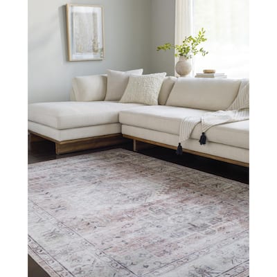 Livabliss Lavable Traditional Medallion Machine Washable Area Rug