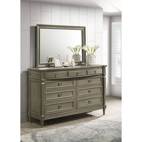 Alderwood Transitional Wood 9-drawer Bedroom Dresser French Grey - Bed Bath  & Beyond - 37909093