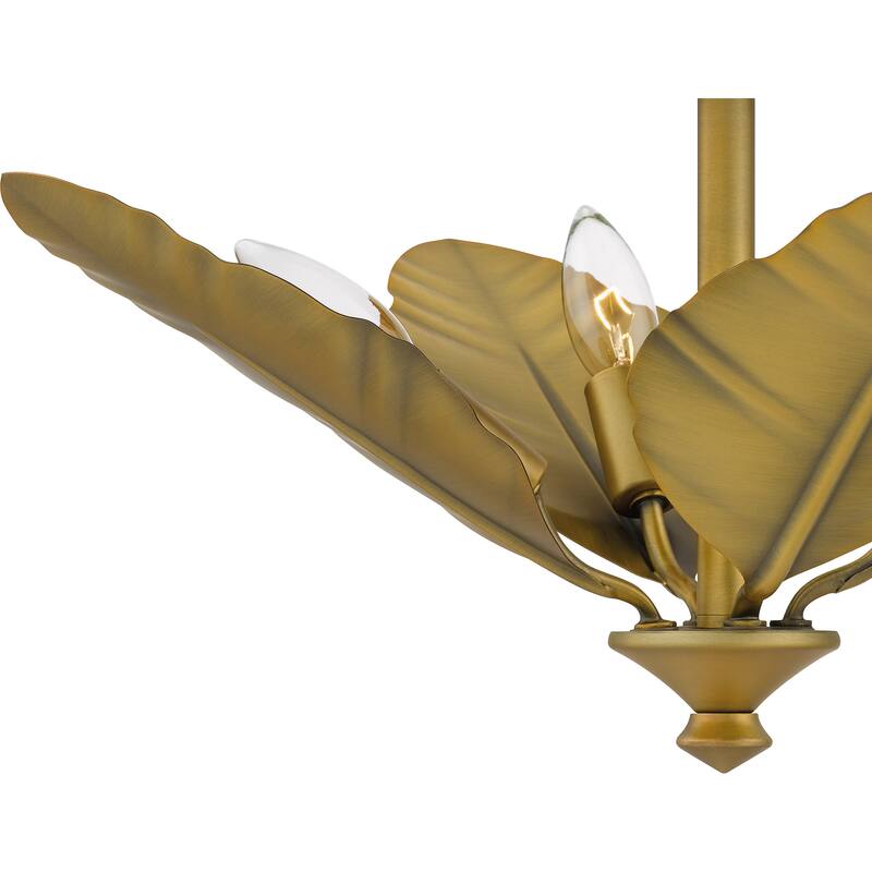 Bayley 4-Light Aged Brass Semi-Flush Mount