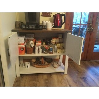 HOMCOM 2-Door Free Standing Storage Cabinet with Bottom Shelf ...