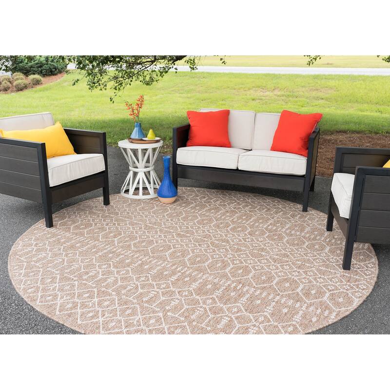 Seros Scandinavian Geometric Indoor/Outdoor Area Rug