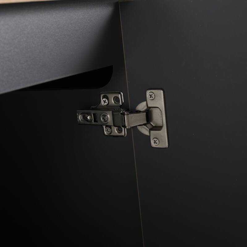 Modern 48 Inch Freestanding Bathroom Vanity Base with Soft-Close Doors and Storage Shelves - No Sink Included