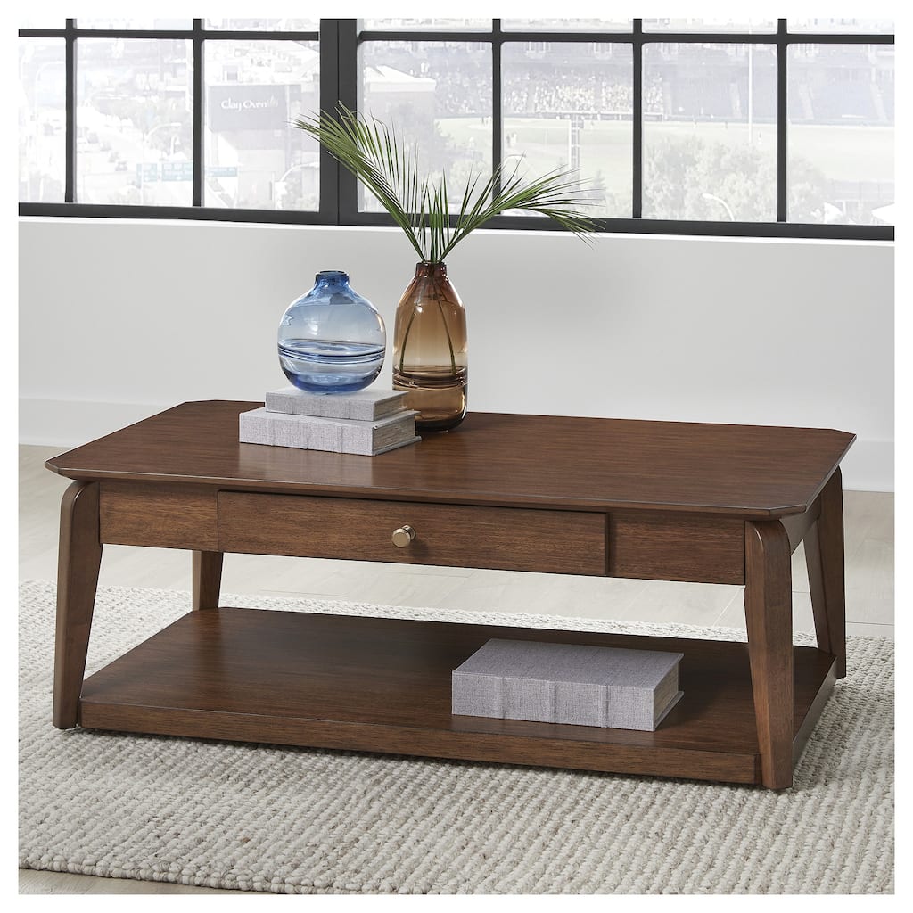 Signature Design by Ashley Trenmour Brown Coffee Table - 50"W x 28"D x 18"H