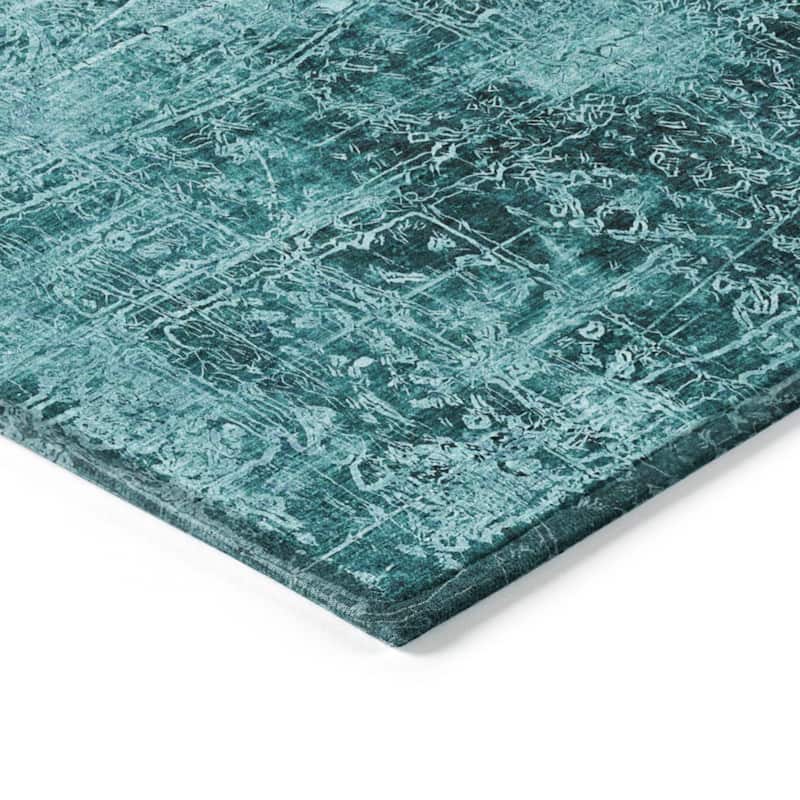 Machine Washable Indoor/ Outdoor Abstract Solid Chantille Rug