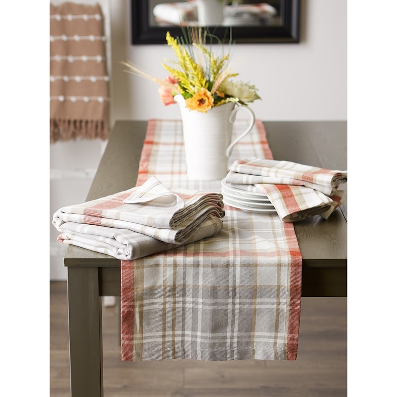 DII Cozy Picnic Plaid Tablecloth